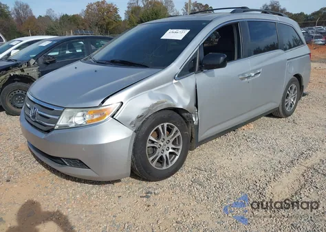 2013 Honda Odyssey Ex-L из США, поврежденный, VIN 5FNRL5H64DB086635